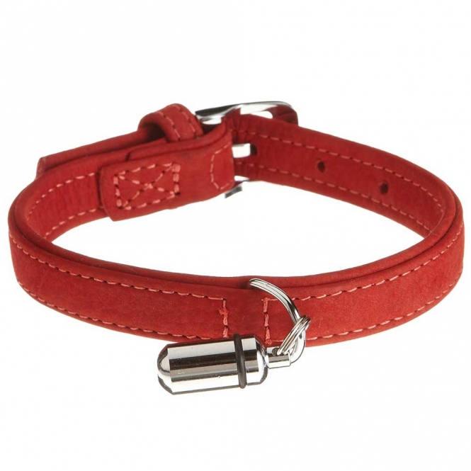 Karlie Halsband Buffalo aus Kalbsleder - Rot - 32 cm/12 mm – Bild 3
