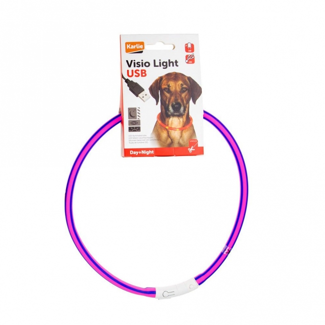 Karlie Visio Light LED-Leuchtschlauch mit USB - Gestreift - violett-pink – Bild 4